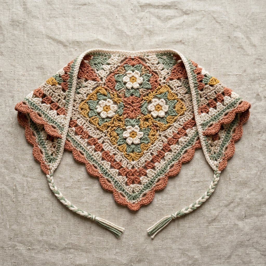 Granny Triangle Crochet Bandana