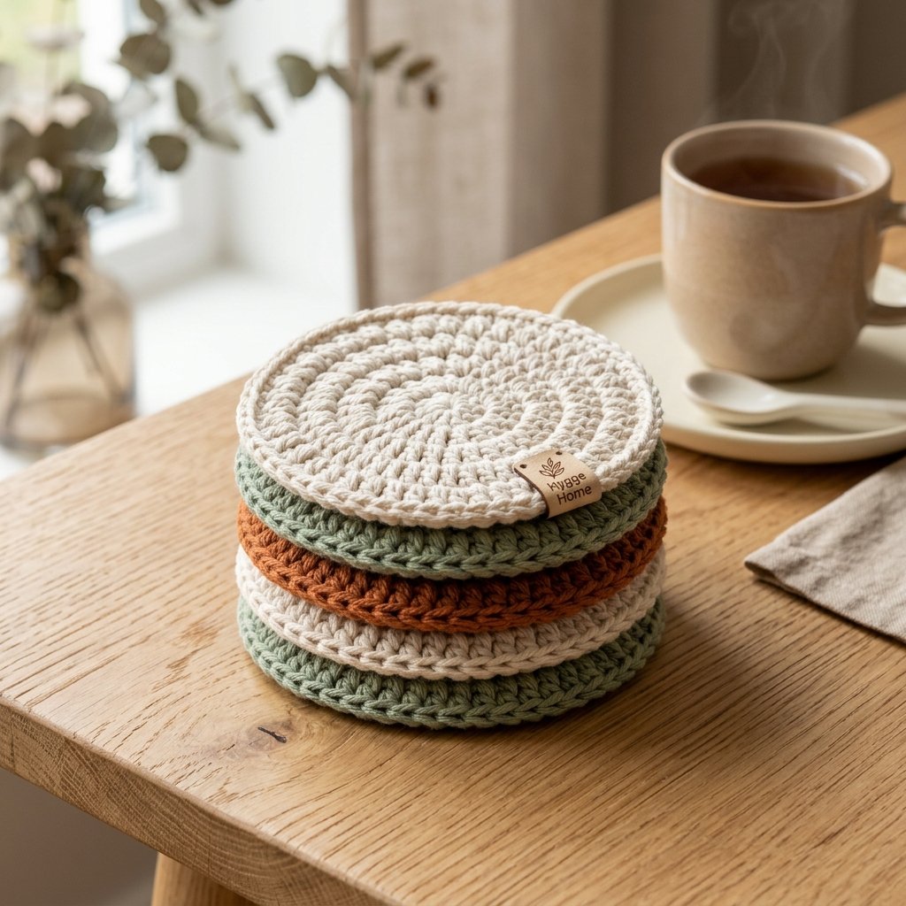 Easy Daisy Crochet Coaster – Free Pattern