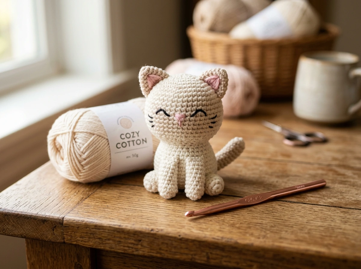 Free Crochet Animal Patterns: Easy Mini Pocket Cat Amigurumi Tutorial for Beginners